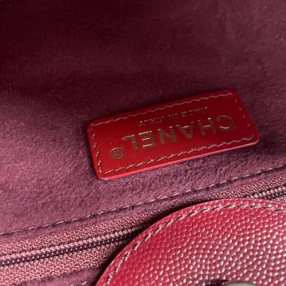 100% Authentic CHANEL DeauVille Medium Leather Satchel Bag - Picture 15 of 16